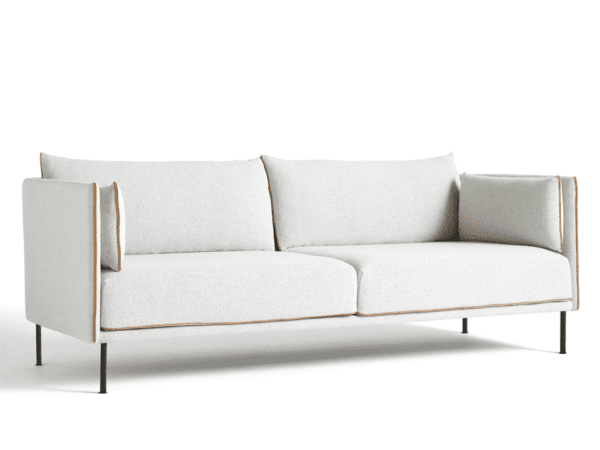 Silhouette 3 Seater Sofa with Wood Legs by Hay