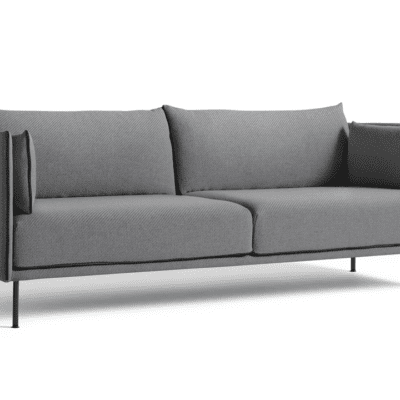 Silhouette 3 Seater Sofa with Wood Legs by Hay