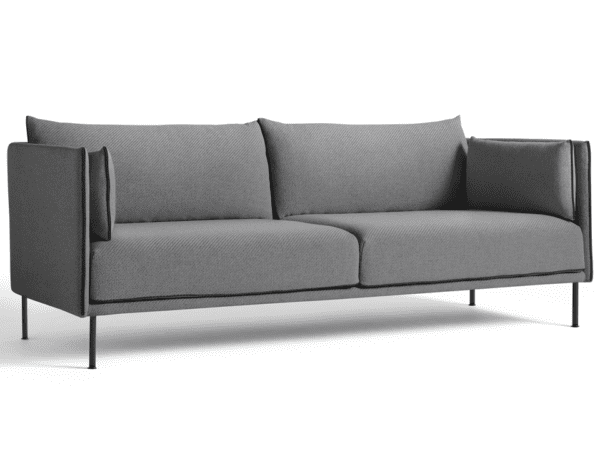 Silhouette 3 Seater Sofa with Wood Legs by Hay