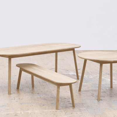 Triangle Obround Leg Table by Hay