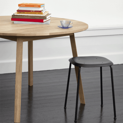 Hay Triangle Leg Round Table in Clear, Soaped and Oiled Finishes