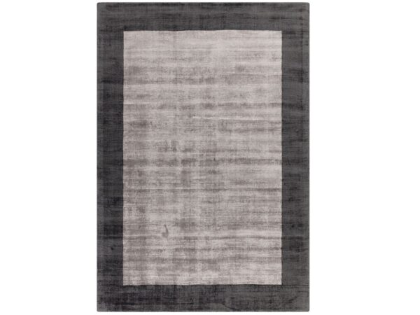 Blade Border Charcoal Silver Rug by Asiatic