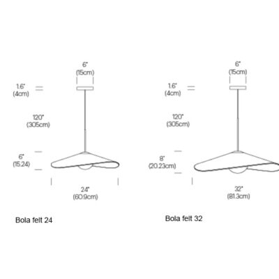 Bola Felt Suspension Light by Pablo -49644