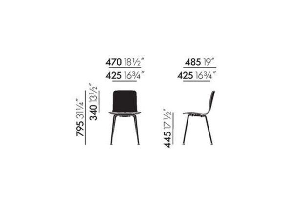 Vitra HAL Ply Tube Stackable Chair-50729