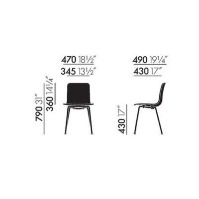 Vitra Hal Tube Stackable Chair-50721