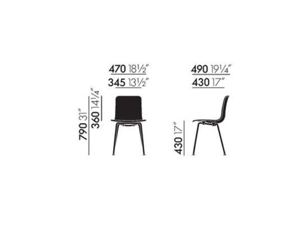 Vitra Hal Tube Stackable Chair-50721