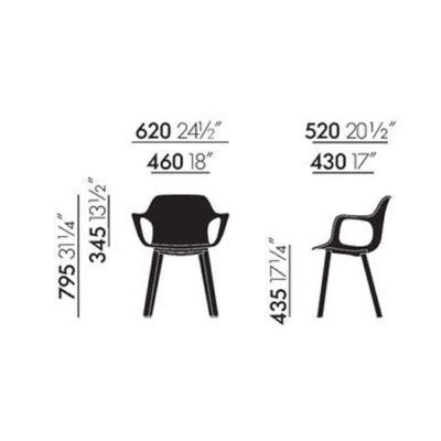 Vitra Hal Wood Armchair-50761