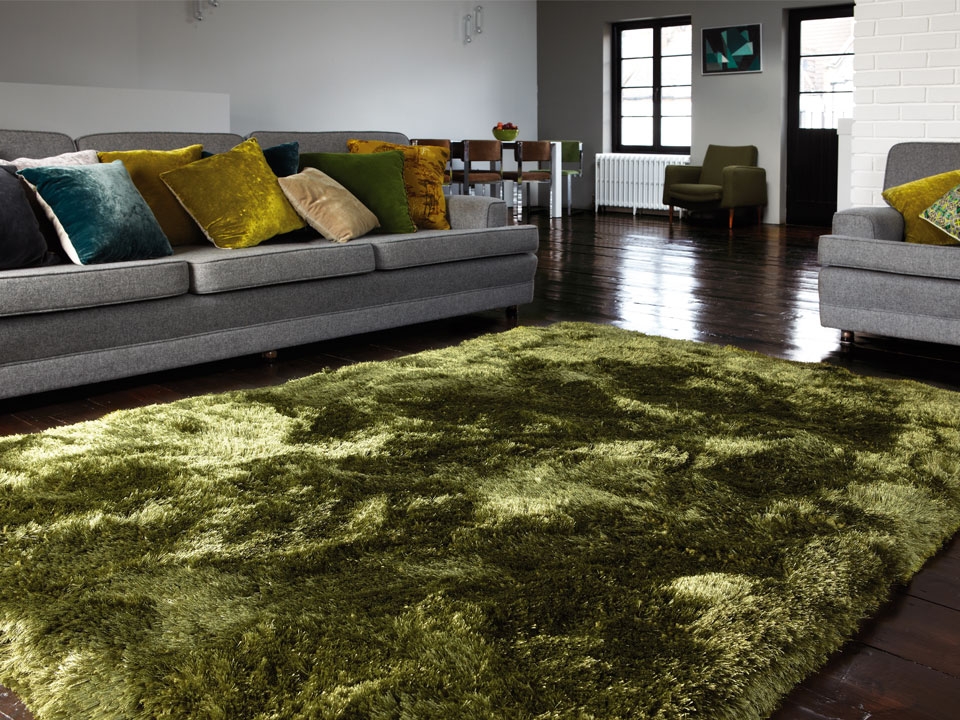 Plush Green Rug by Asiatic