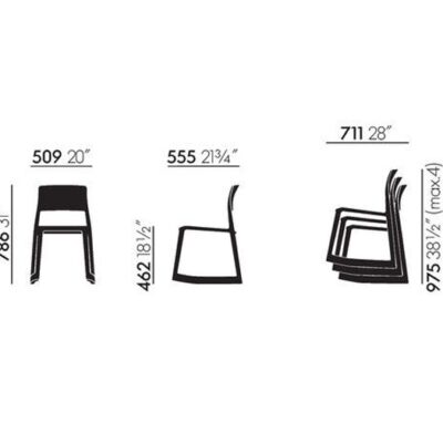 Vitra Tip Ton Stackable Chair, Plastic-51165