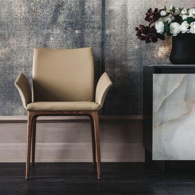 Cattelan Italia Arcadia Carver Chair, Fabric, Nubuck, Leather Upholstery-0