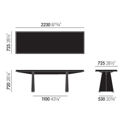 Vitra Trapèze Dining Table, Rectangular-66461