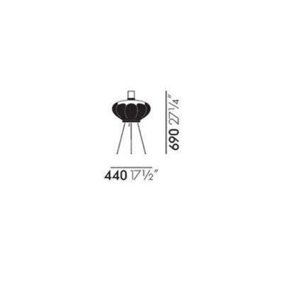 Vitra Akari 9AD Floor Lamp, Shoji Paper-52490