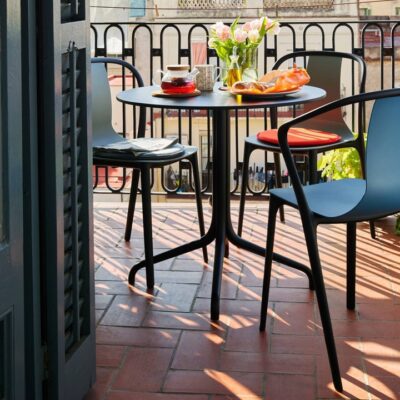 Vitra Belleville Bistro Round Dining Table, Indoor, Outdoor, Melamine, Veneer, Solid Core Material-52037