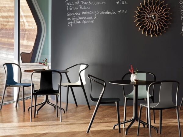 Vitra Belleville Bistro Round Dining Table, Indoor, Outdoor, Melamine, Veneer, Solid Core Material-52038