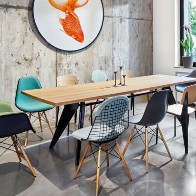 Vitra EM Dining Rectangular Table, Solid Wood-52002