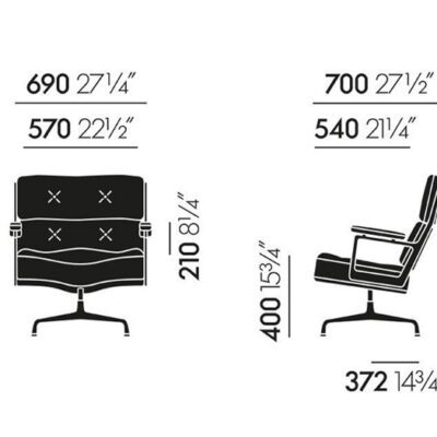 Vitra ES 108 Leather Lobby Chair-51611