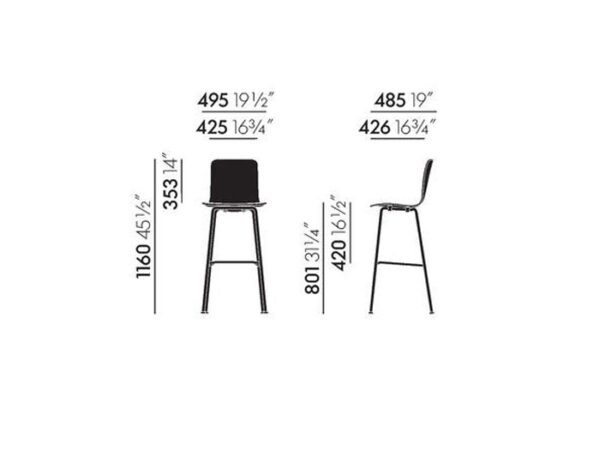 Vitra HAL Ply High Barstool-51525