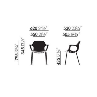 Vitra Hal Tube Stackable Armchair-51402