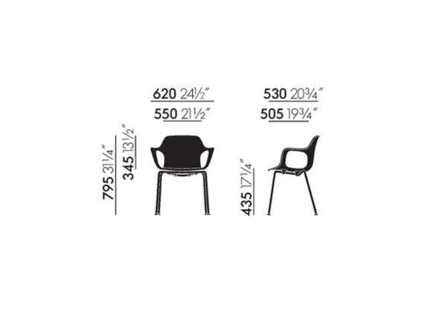 Vitra Hal Tube Stackable Armchair-51402