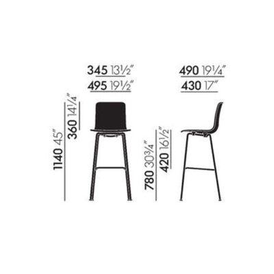 Vitra HAL High Barstool-51549