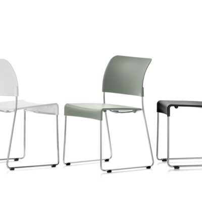 Vitra SIM Stackable Chair, Plastic and Steel-0