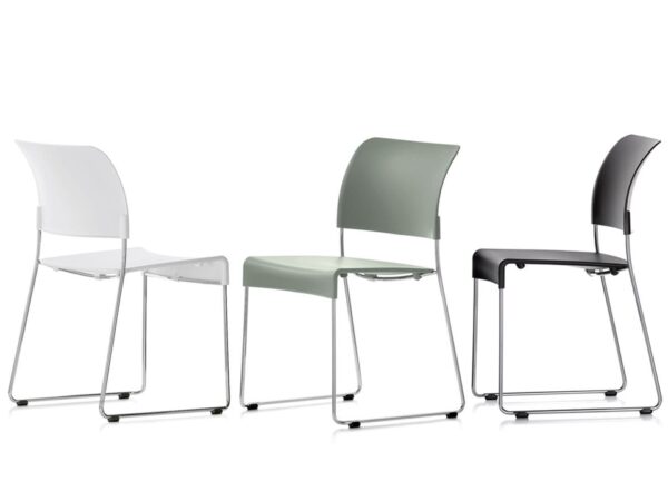 Vitra SIM Stackable Chair, Plastic and Steel-0