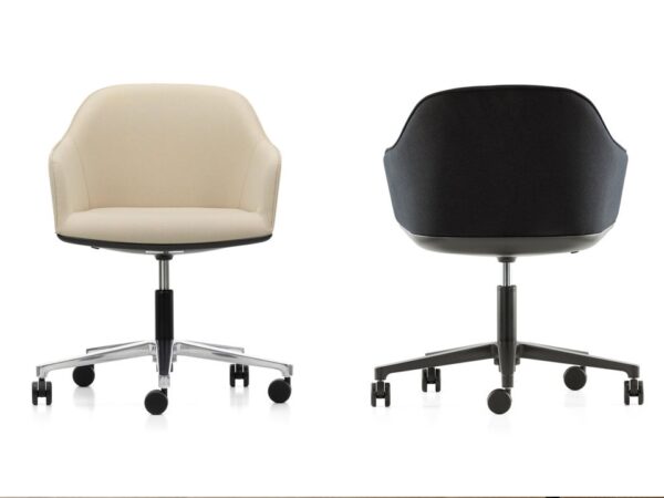 Vitra Softshell Office Chair, Fabric, Leather Upholstery-51308