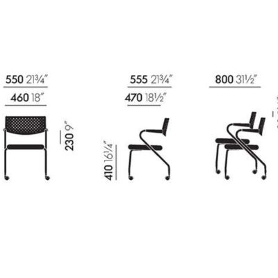 Vitra Visaroll 2 Chair, Fabric Upholstery-51597