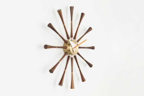 Vitra Star Wall Clock, Chrome and Brass-66454