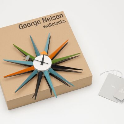 Vitra Sunburst Wall Clock, Wood and Metal-66455