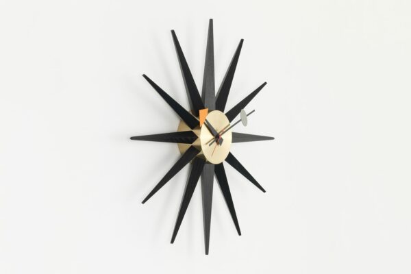 Vitra Sunburst Wall Clock, Wood and Metal-66456