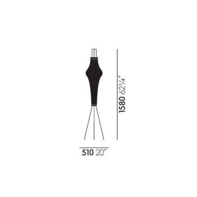 Vitra Akari 14A Floor Lamp, Shoji Paper-52601