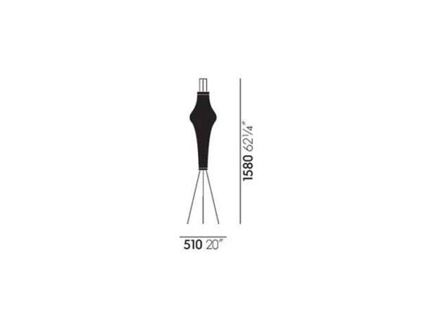 Vitra Akari 14A Floor Lamp, Shoji Paper-52601