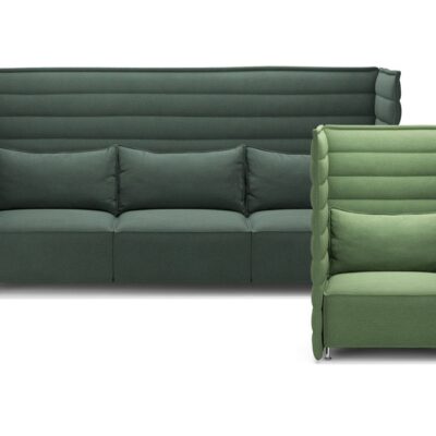 Vitra Alcove Plume High Back Three-Seater Sofa, Fabric Upholstery-53212