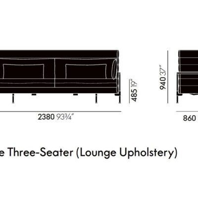 Vitra Alcove Three-Seater Sofa, Fabric Upholstery-53186