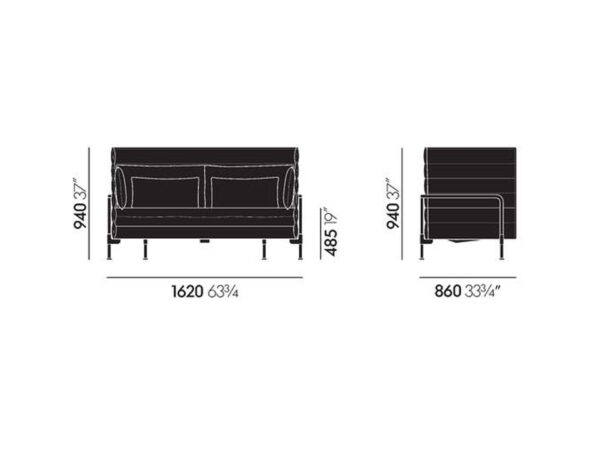 Vitra Alcove Two-Seater Sofa by Vitra, Fabric Upholstery-53175