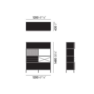 Vitra Eames ESU Storage Bookcase Unit-53324