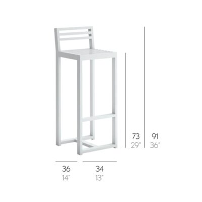 DNA Barstool With Backrest by Gandia Blasco-53379