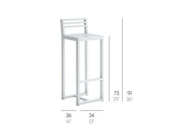 DNA Barstool With Backrest by Gandia Blasco-53379