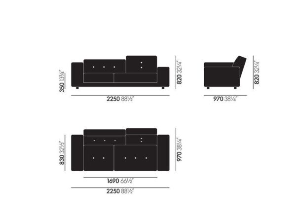 Vitra Polder Compact Sofa-53307