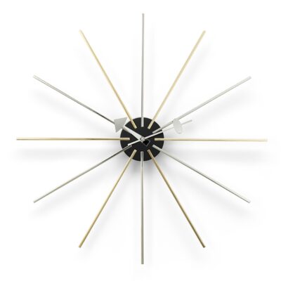 Vitra Star Wall Clock, Chrome and Brass-0