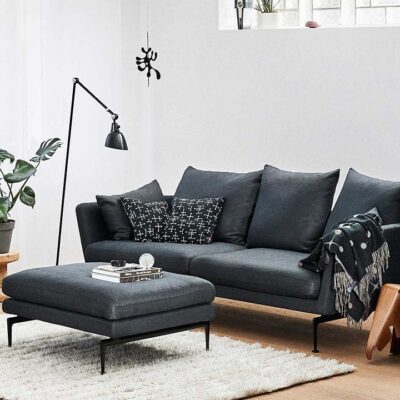 Vitra Suita Two-Seater Sofa, Fabric, Leather Upholstery-53266