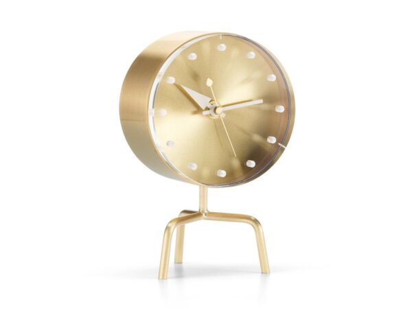 Vitra Tripod Desk Clock, Brass-0