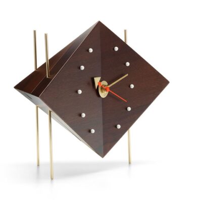 Vitra Diamond Desk Clock, Walnut-0