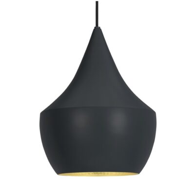 Black Beat Fat Pendant Light By Tom Dixon at Urbansuite