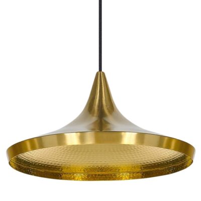 Brass Beat Wide Pendant Light By Tom Dixon at Urbansuite