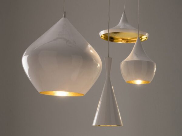 White Beat Wide Pendant Light By Tom Dixon-54206