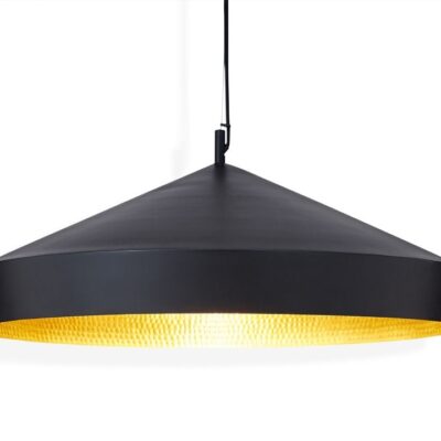 Black Beat Flat Pendant Light By Tom Dixon-0