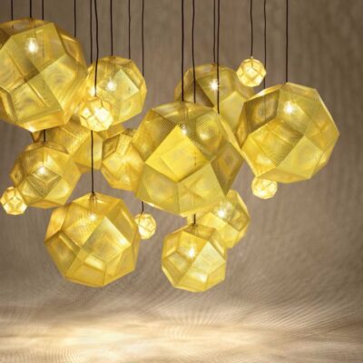 Brass Etch Shade 50cm Pendant Light By Tom Dixon-53838