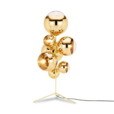 Gold Mirror Ball Floor Lamp By Tom Dixon at Urbansuite